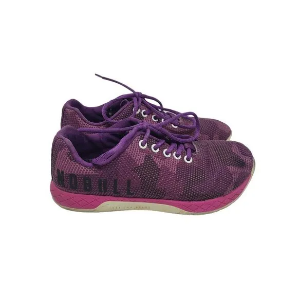 Nobull size W6.5 M5 Purple Pink Camo Athletic‎ Workout Trainers Shoes UNISEX