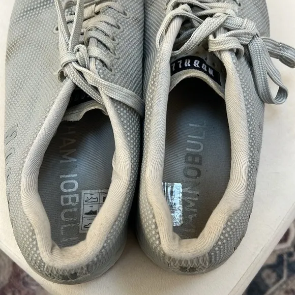 NoBull Super Fabric Men's 9.5 Women's 12 Gray White Sneakers Athletic