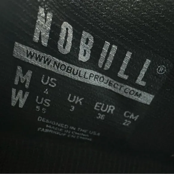 NOBULL Superfabric Trainer Black Gum Sneakers Unisex M (4) W (5.5)