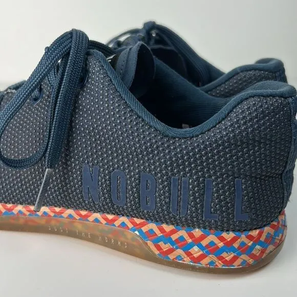 NOBULL SuperFabric Trainers NAVY PIXEL Gym CrossFit SNEAKERS Unisex W=9 M=7.5