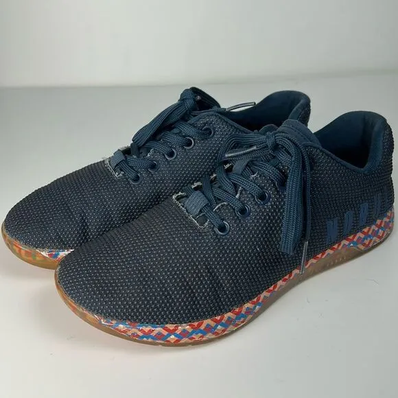 NOBULL SuperFabric Trainers NAVY PIXEL Gym CrossFit SNEAKERS Unisex W=9 M=7.5