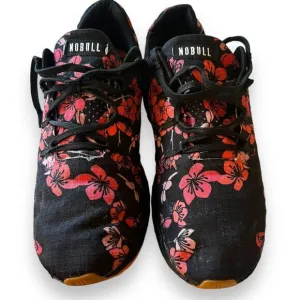 NOBULL Unisex Floral Sneakers Black Pink Strength in Bloom Mens 12.5 Womens 14