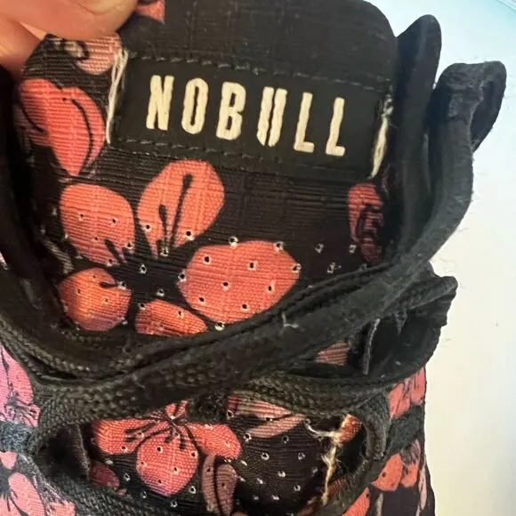 NOBULL Unisex Floral Sneakers Black Pink Strength in Bloom Mens 12.5 Womens 14