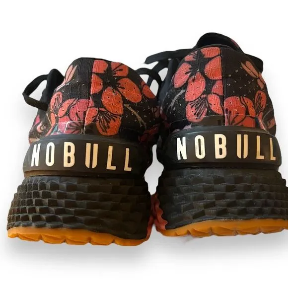 NOBULL Unisex Floral Sneakers Black Pink Strength in Bloom Mens 12.5 Womens 14