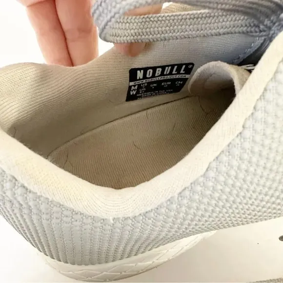 NOBULL Gray Superfabric Unisex Bodybuilding Trainers M 7 W 8.5 Crossfit