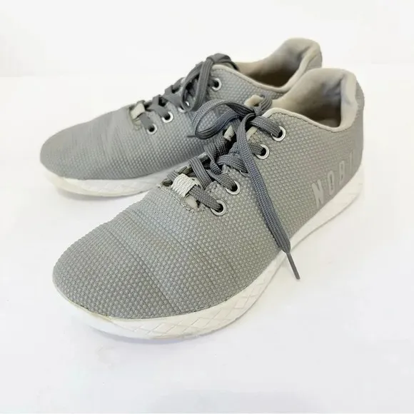 NOBULL Gray Superfabric Unisex Bodybuilding Trainers M 7 W 8.5 Crossfit