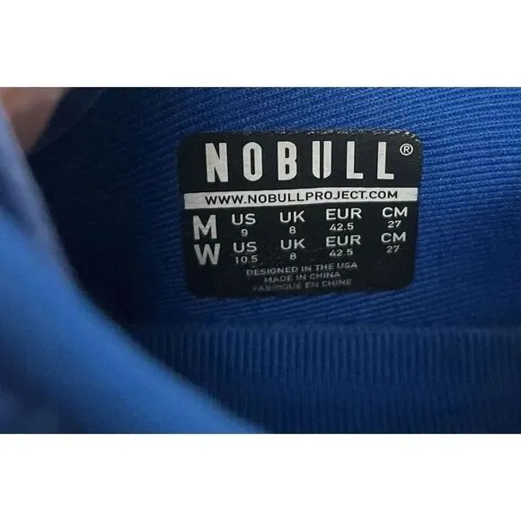 Nobull Unisex Gum Court Trainer Blue Athletic Gym Training Sneakers M 9 / W 10.5