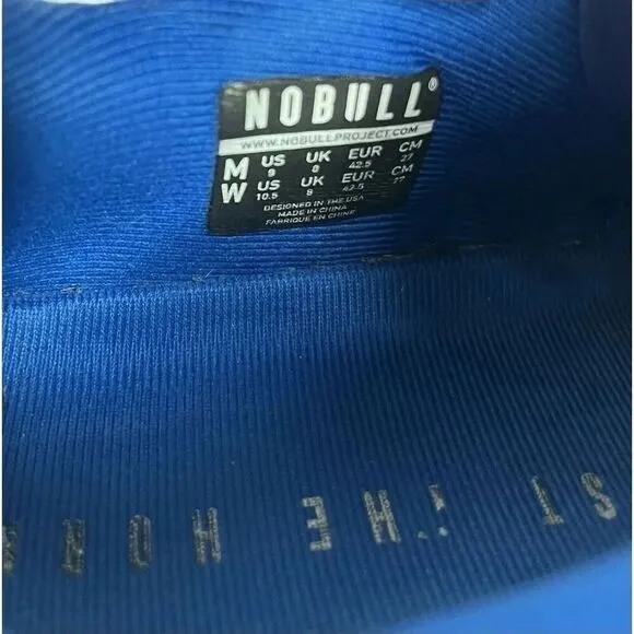 Nobull Unisex Gum Court Trainer Blue Athletic Gym Training Sneakers M 9 / W 10.5