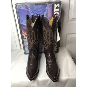 Nocona Boots Leather Size 9 Calf Dark Brown