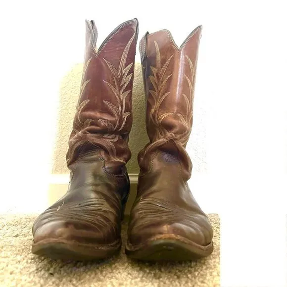 Nocona Brown Western Cowboy Boots