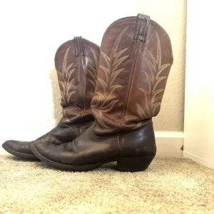 Nocona Brown Western Cowboy Boots