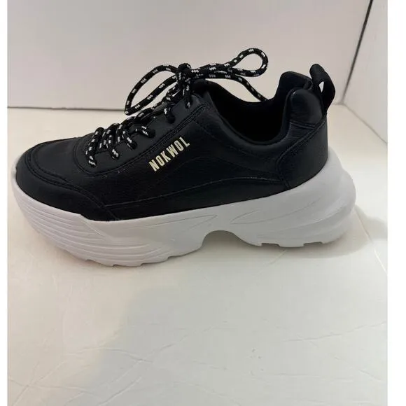 Nokwol Poppy Black Sneakers size 7.5 Women