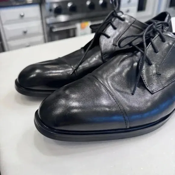 Nordstrom Rack Men’s Black Leather Ortholite Dress Shoes Size 12M NEW