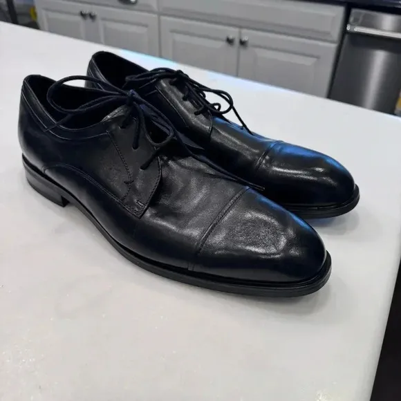 Nordstrom Rack Men’s Black Leather Ortholite Dress Shoes Size 12M NEW