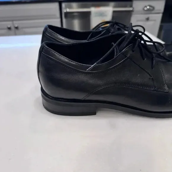 Nordstrom Rack Men’s Black Leather Ortholite Dress Shoes Size 12M NEW