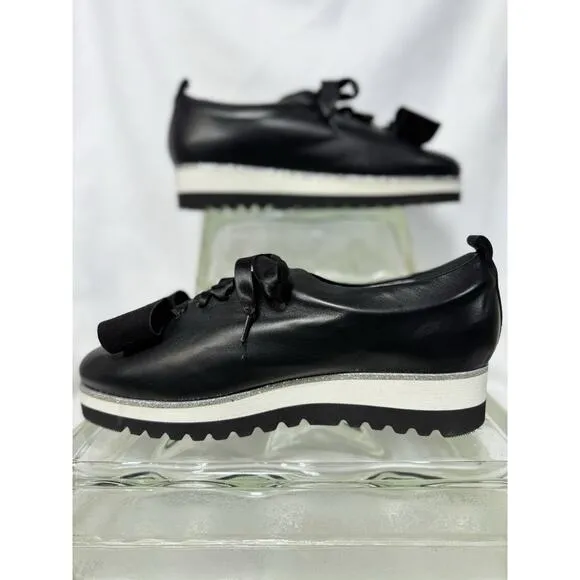 Norie Loafer With Giselle Bow In Black Napa Leather NWOT Size 9 1/2