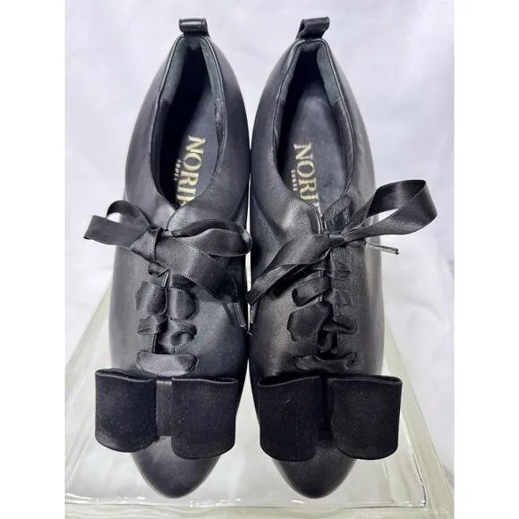 Norie Loafer With Giselle Bow In Black Napa Leather NWOT Size 9 1/2