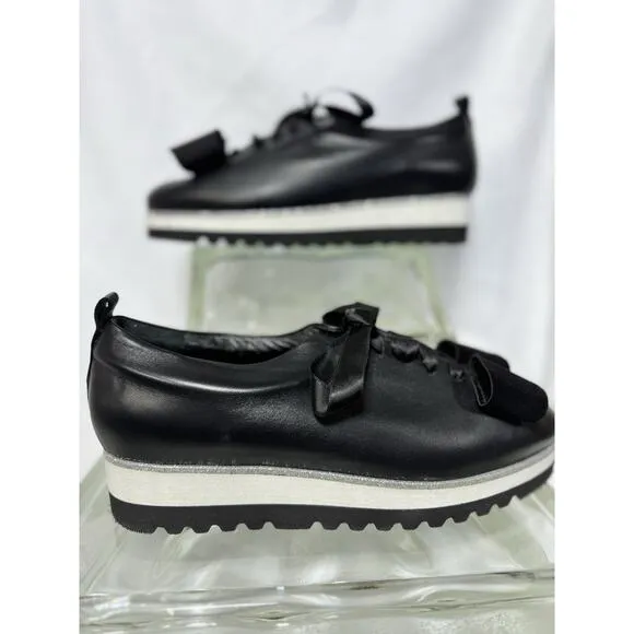 Norie Loafer With Giselle Bow In Black Napa Leather NWOT Size 9 1/2
