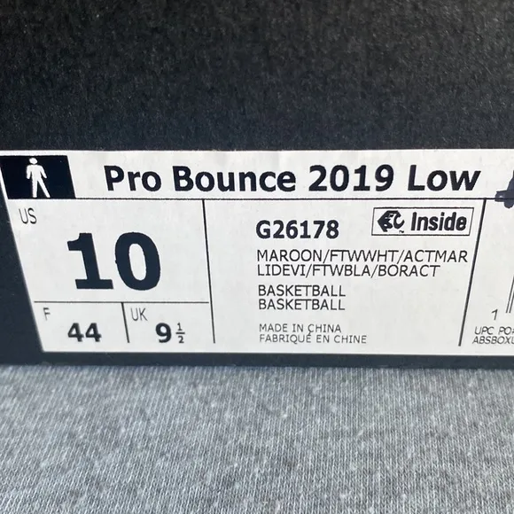 NTW adidas unisex Pro Bounce low rise basketball shoes