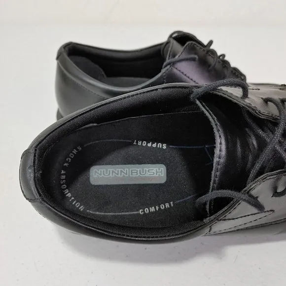 Nunn Bush Black Leather Slip Resistant  Shoes Men's Size 9 M
