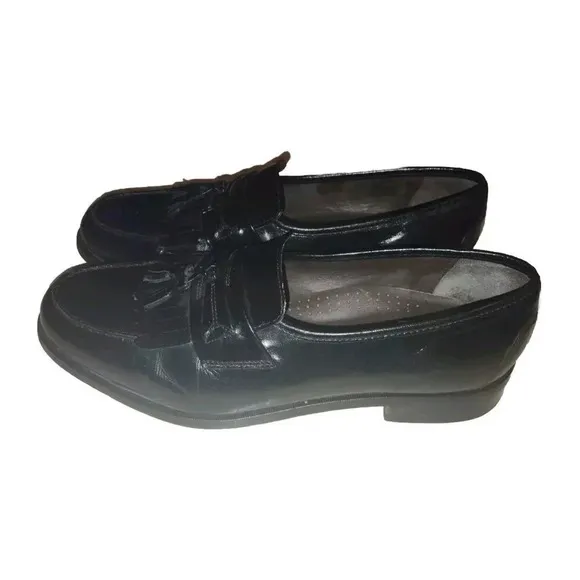 Nunn Bush Dress Shoes Men's Size 11 Black Flex Leather Closed Toe Pull On