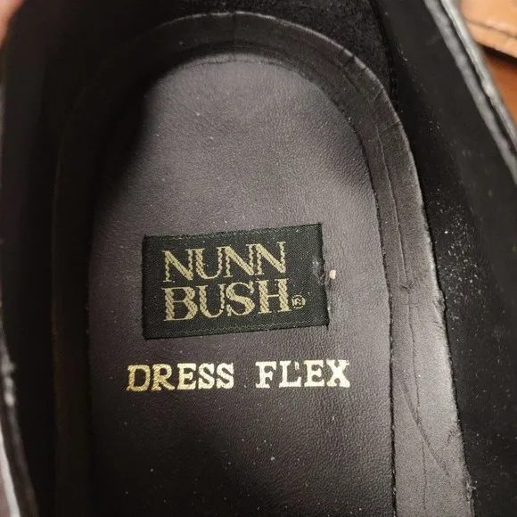 Nunn Bush Men's Dress Shoes Black Leather Size 10.5 Lace Up Oxford.
