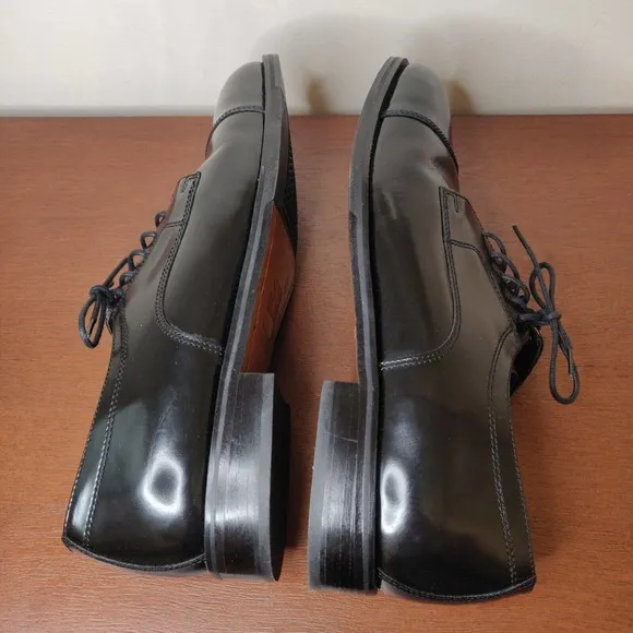 Nunn Bush Men's Dress Shoes Black Leather Size 10.5 Lace Up Oxford.