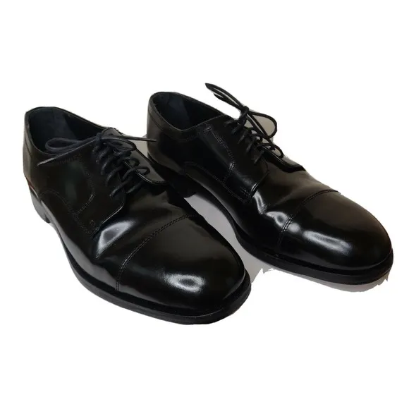 Nunn Bush Men's Dress Shoes Black Leather Size 10.5 Lace Up Oxford.