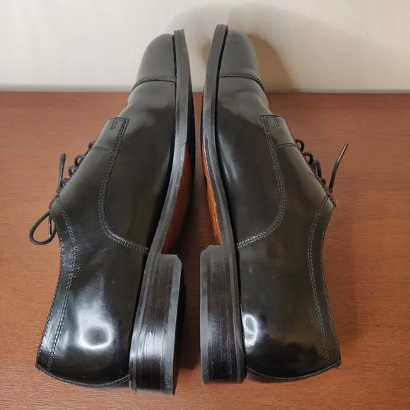Nunn Bush Men's Dress Shoes Black Leather Size 10.5 Lace Up Oxford.