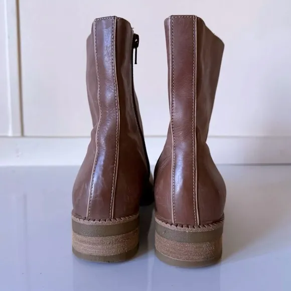 Nurture Woodland Leather Zip Ankle Boots Women’s Size 8.5 M  Brown