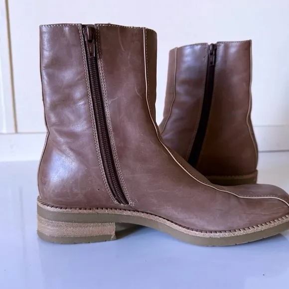 Nurture Woodland Leather Zip Ankle Boots Women’s Size 8.5 M  Brown