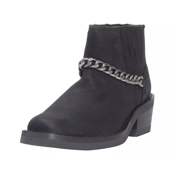 NWB Harley-Davidson® Women's 10 Korsen Chain Black Leather Ankle Boots D87241