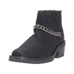 NWB Harley-Davidson® Women's 10 Korsen Chain Black Leather Ankle Boots D87241