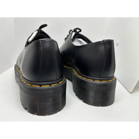 NWB Dr. Martens DOCS 1461 QUAD Retro Polished Oxford Shoes Platform Black 12 Men
