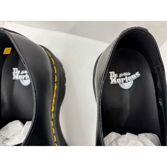 NWB Dr. Martens DOCS 1461 QUAD Retro Polished Oxford Shoes Platform Black 12 Men