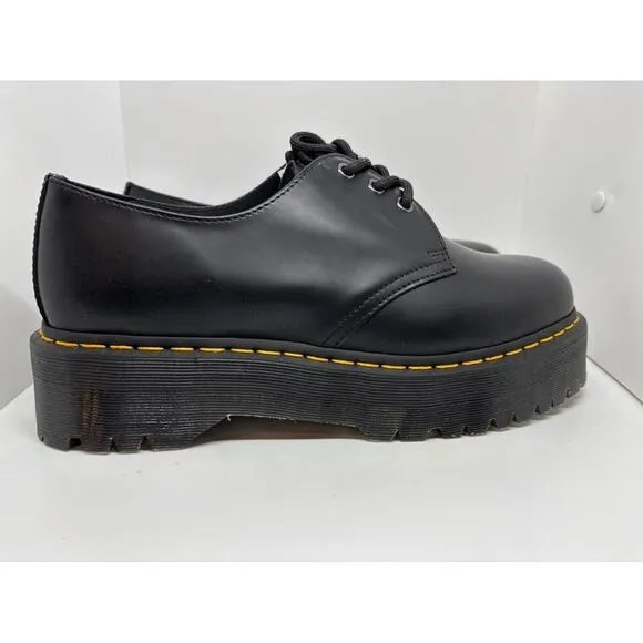 NWB Dr. Martens DOCS 1461 QUAD Retro Polished Oxford Shoes Platform Black 12 Men