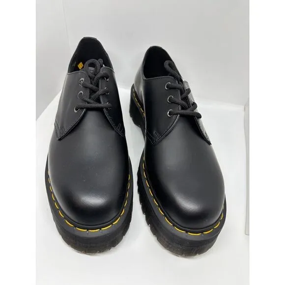 NWB Dr. Martens DOCS 1461 QUAD Retro Polished Oxford Shoes Platform Black 12 Men