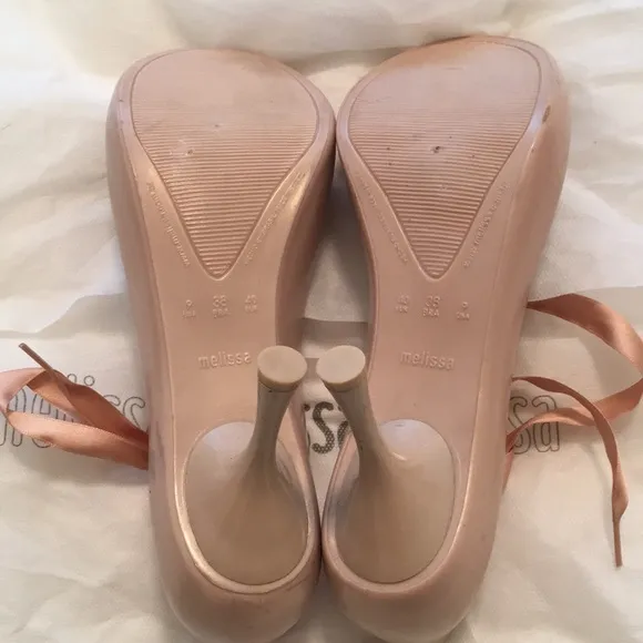 NWD Melissa Cream Ribbon Tie Heels