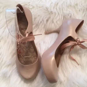 NWD Melissa Cream Ribbon Tie Heels