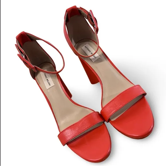 NWOB $118 Antonio MelaniCaci Leather Ankle Wrap Dress Sandals