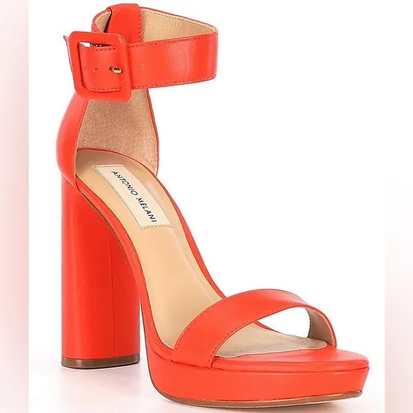 NWOB $118 Antonio MelaniCaci Leather Ankle Wrap Dress Sandals