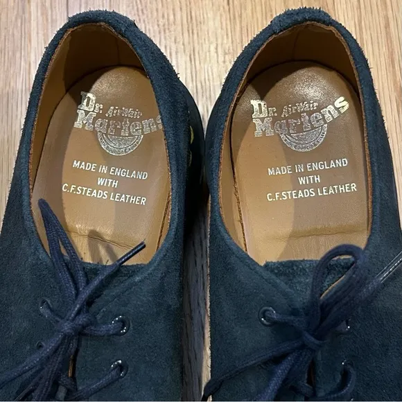 NWOB Doc Martens 1461 Made in England Suede Oxford Shoes in Indigo 7 mens navy