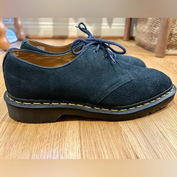 NWOB Doc Martens 1461 Made in England Suede Oxford Shoes in Indigo 7 mens navy