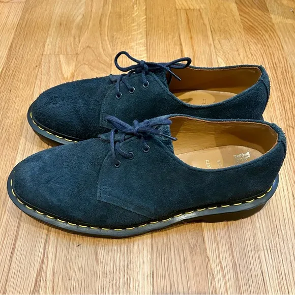 NWOB Doc Martens 1461 Made in England Suede Oxford Shoes in Indigo 7 mens navy