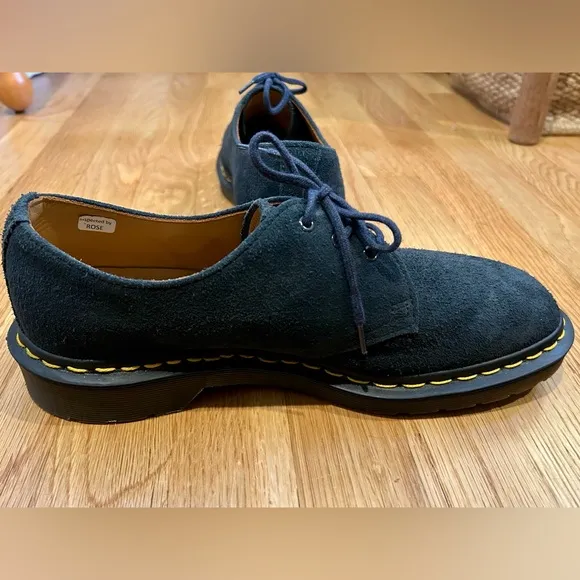 NWOB Doc Martens 1461 Made in England Suede Oxford Shoes in Indigo 7 mens navy