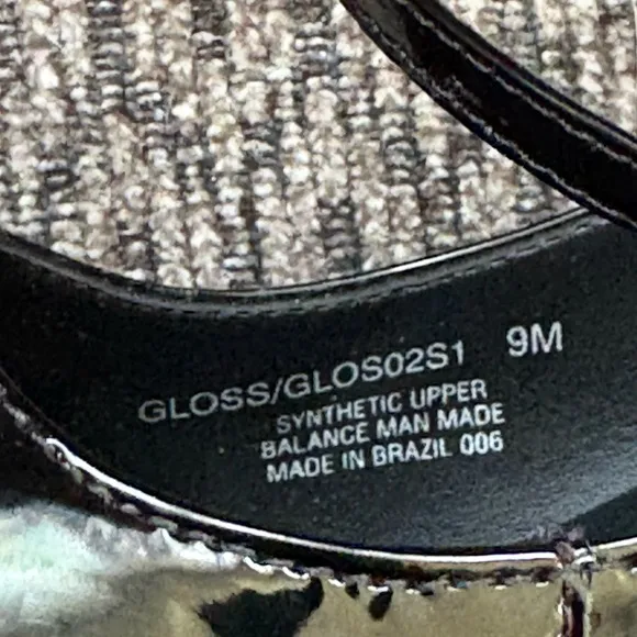 NWOB STEVE MADDEN Gloss Black Patent Stiletto Heels Ankle Strap Women’s Size 9