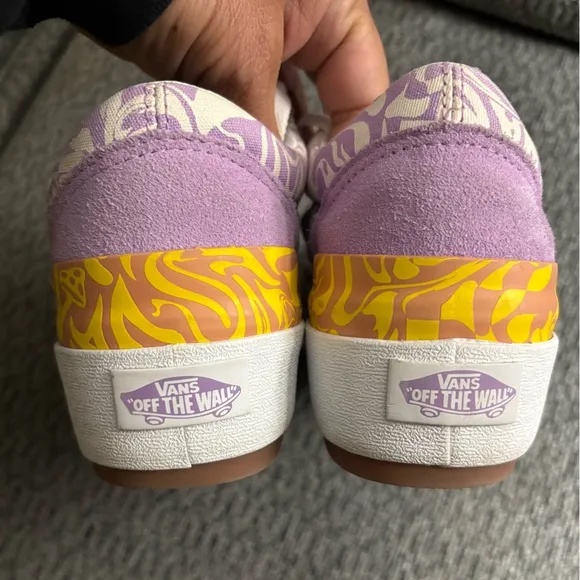 NWOB Vans Old Skool Stacked Shoes Wavy Daze Purple Unisex Mens 6 And Womens 7.5