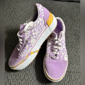 NWOB Vans Old Skool Stacked Shoes Wavy Daze Purple Unisex Mens 6 And Womens 7.5
