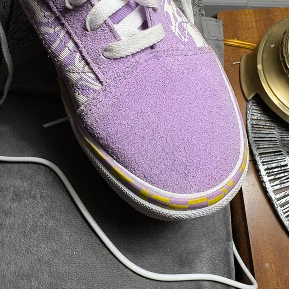 NWOB Vans Old Skool Stacked Shoes Wavy Daze Purple Unisex Mens 6 And Womens 7.5