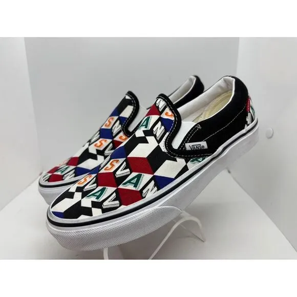 NWOB VANS Slip-On Sneakers Checker Cube Multicolor Checkerboard M 5 W 6.5 Unisex
